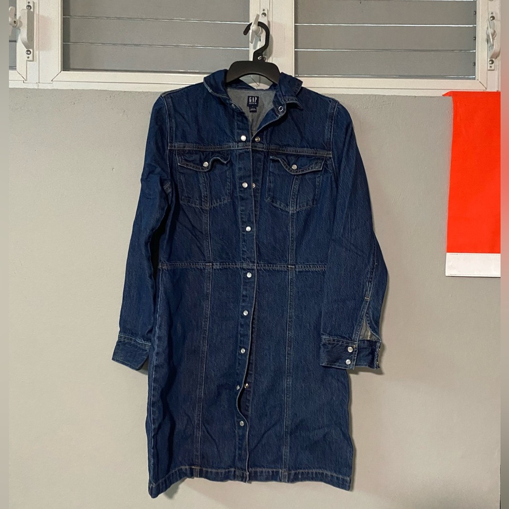 GAP Denim Western Dress - Dark Blue